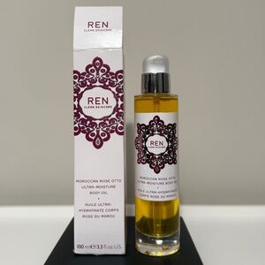 REN Moroccan Rose Otto Ultra-Moisture Body Oil 3.3 Fl Oz 100ml NOS VHTF